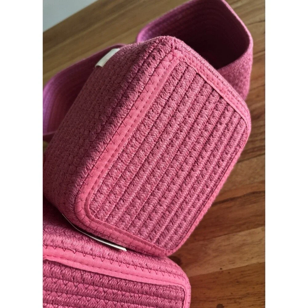 Coiled Rope Basket Pink Brightroom Decorative Rectangle, 8